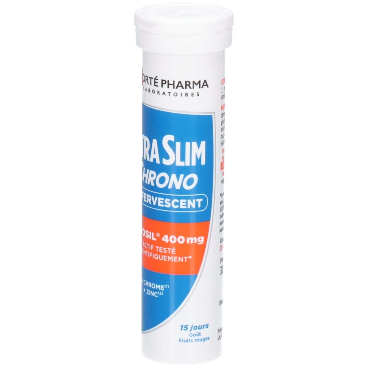 XTRASLIM CHRONO EFFERVESCENT: Tube de 15 comprimés effervescents, MOROSIL 400mg, Chrome et Zinc.
