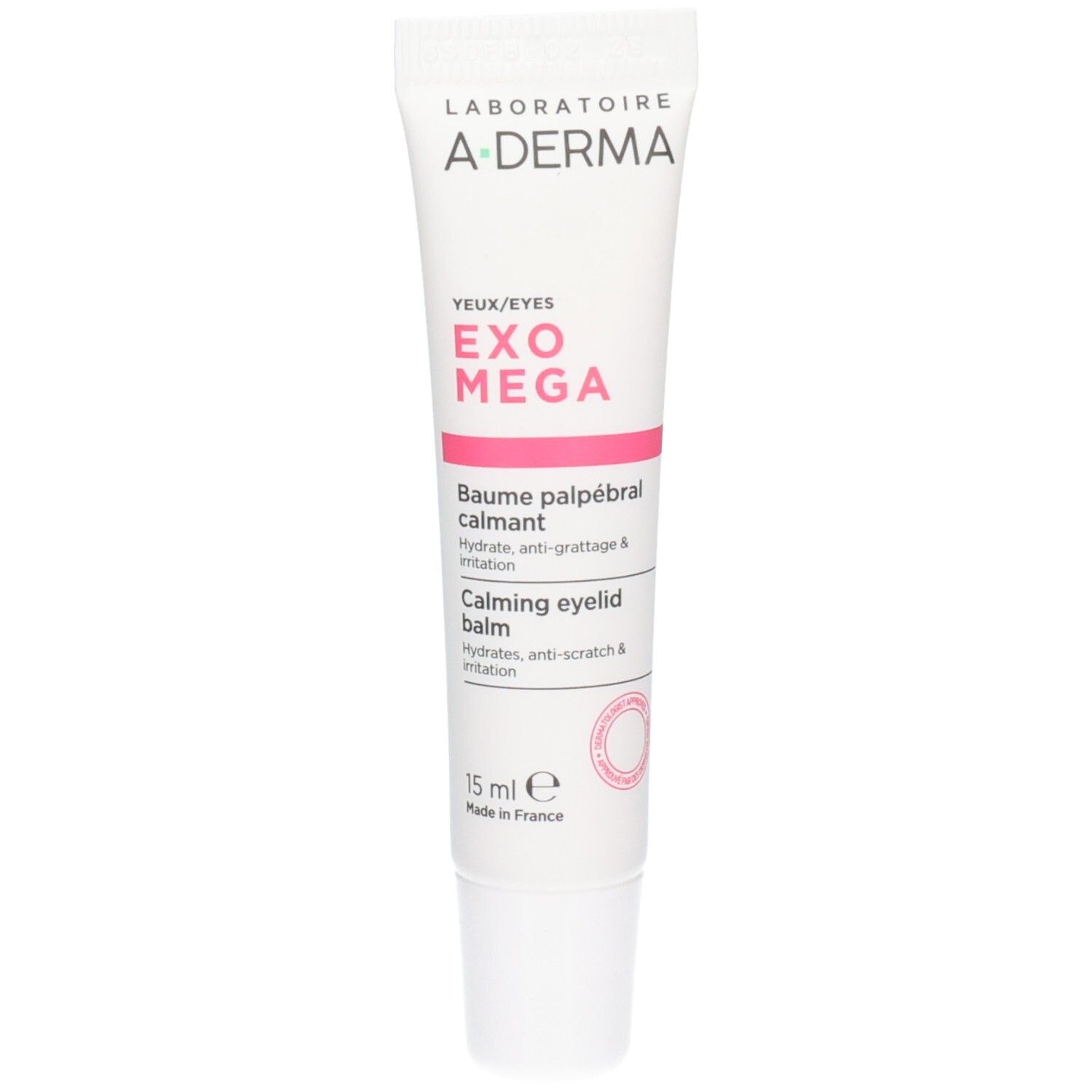 A-Derma Exomega Control baume palpébral calmant, tube 15 ml.
