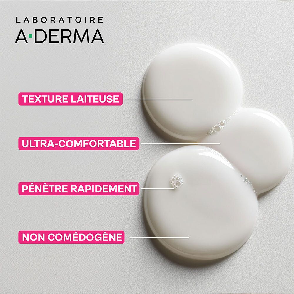 Gouttes de sérum avec texture "TEXTURE LAITEUSE", "ULTRA-COMFORTABLE", "PÉNÈTRE RAPIDEMENT".