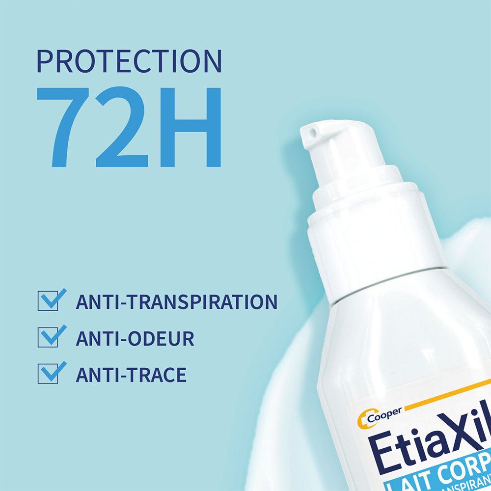 Etiaxil Lait Corps: Protection 72h, Anti-transpiration, Anti-odeur, Anti-trace.