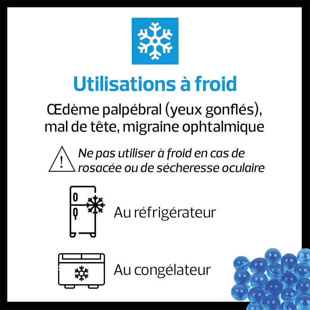 Instructions d'utilisation à froid du coussin thermique Cooper Actipoche : réfrigérateur et congélateur.