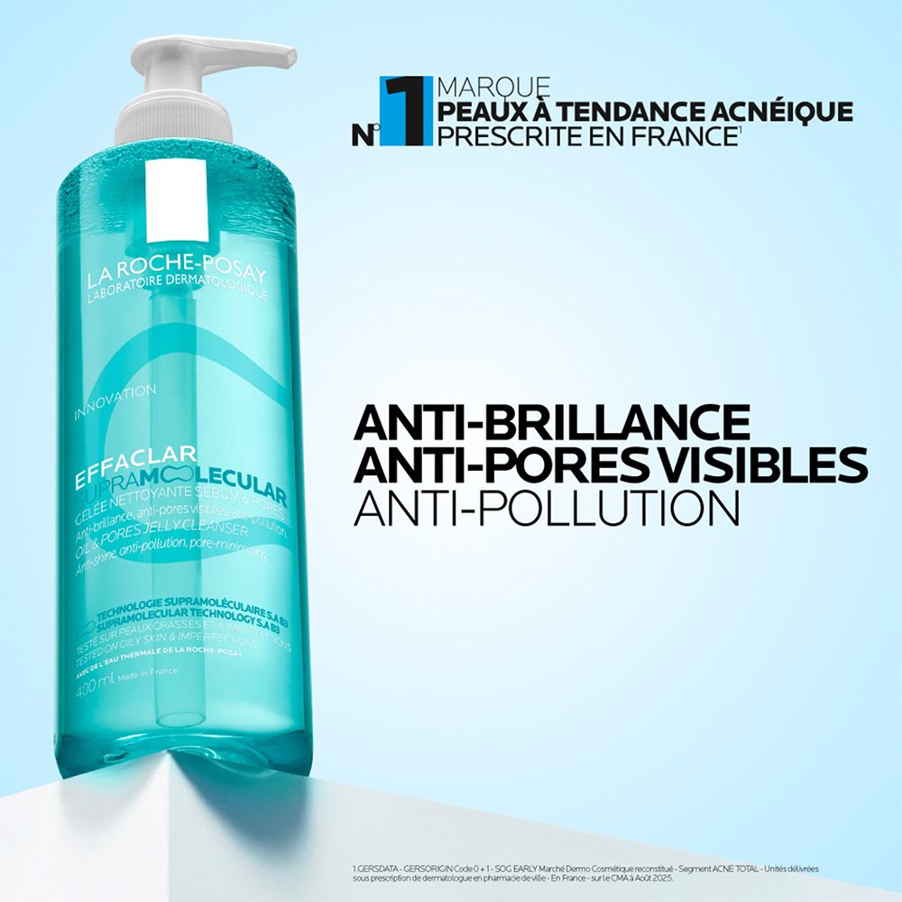 La Roche-Posay Effaclar Gel : Anti-brillance, Anti-pores, Anti-pollution.