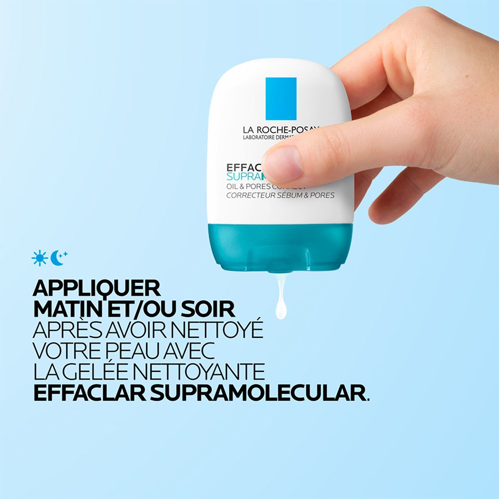 Application de La Roche-Posay Effaclar matin et/ou soir.