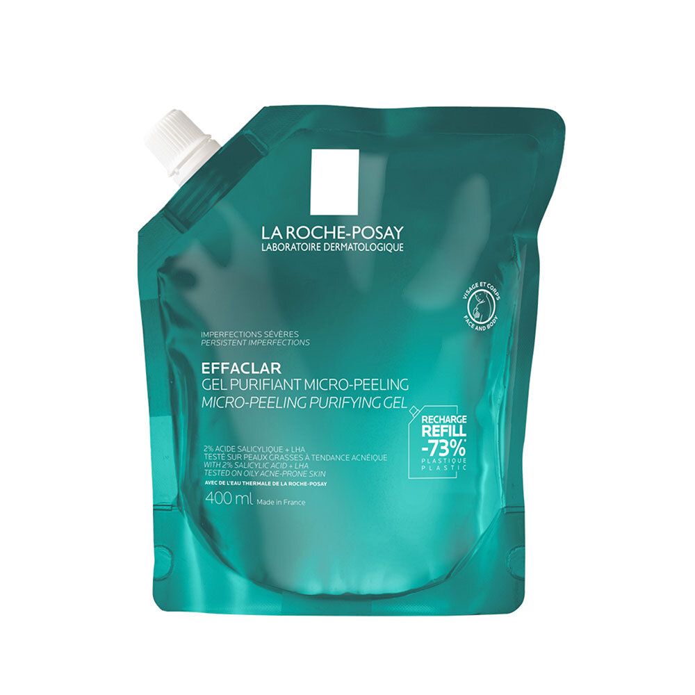 La Roche Posay Effaclar recharge 400ml gel micro-peeling purifiant.