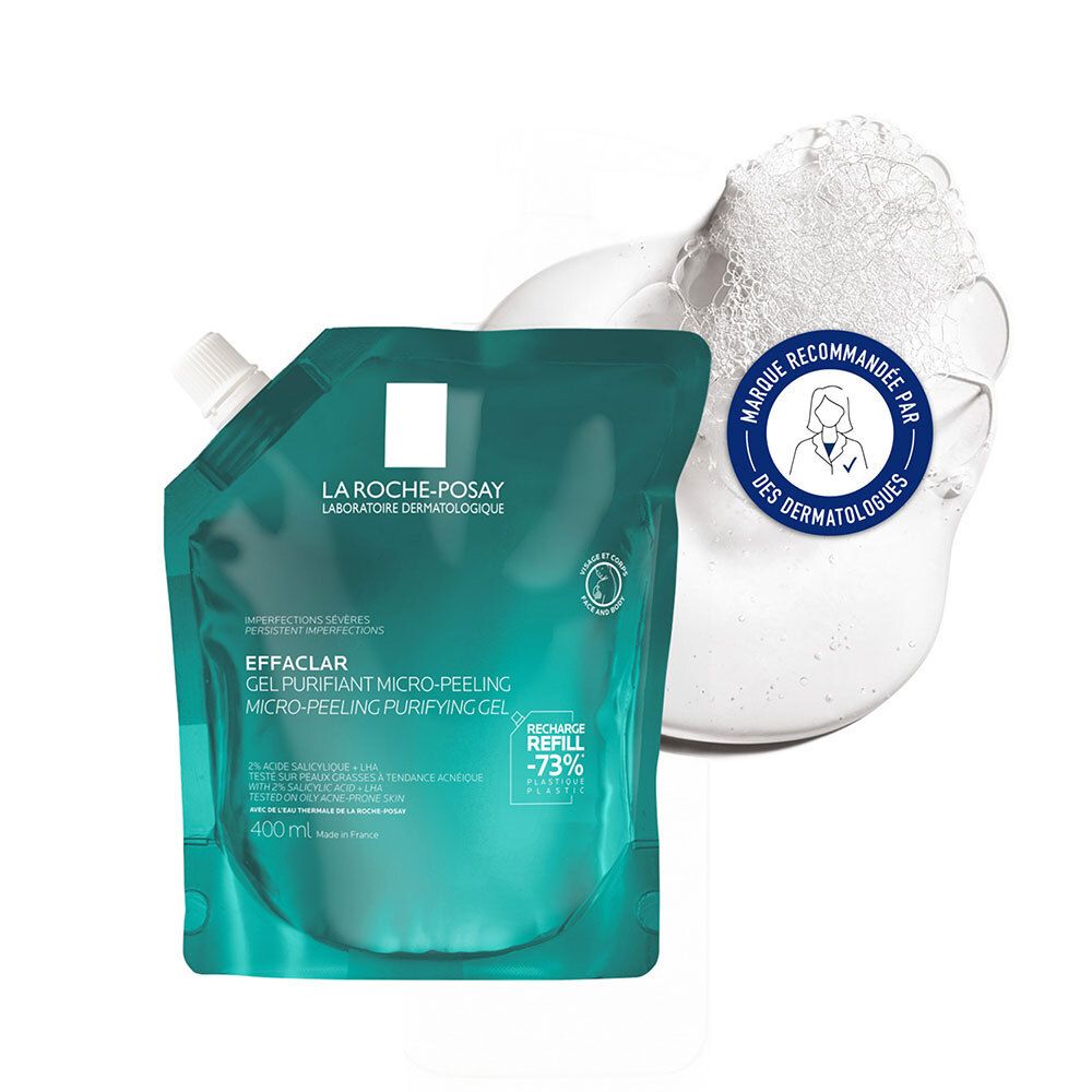 La Roche Posay Effaclar recharge avec gel moussant, 400ml.