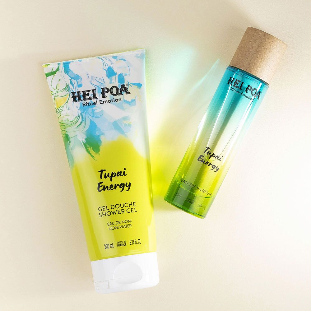 Gel douche et Eau de Parfum Tupai Energy Hei Poa.