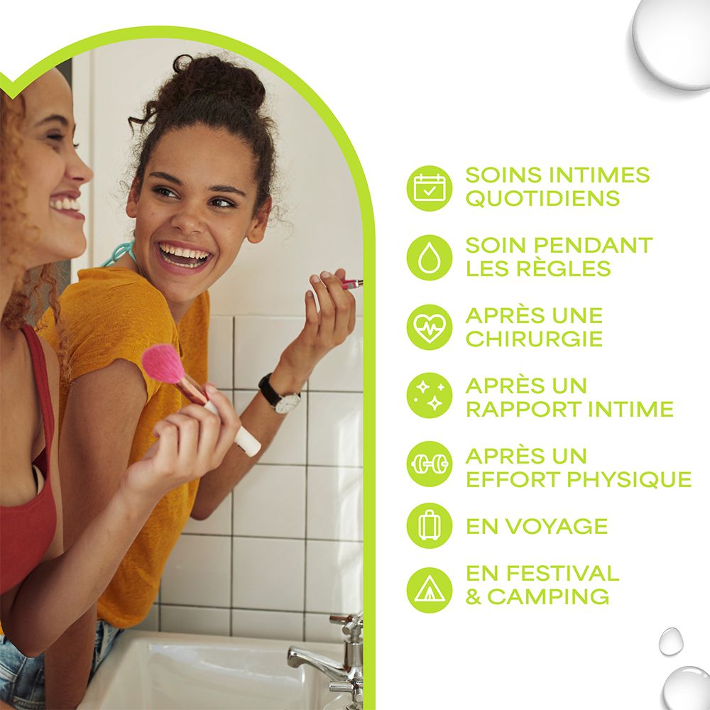 Utilisations des lingettes intimes WaterWipes : quotidien, règles, post-chirurgie, sport.