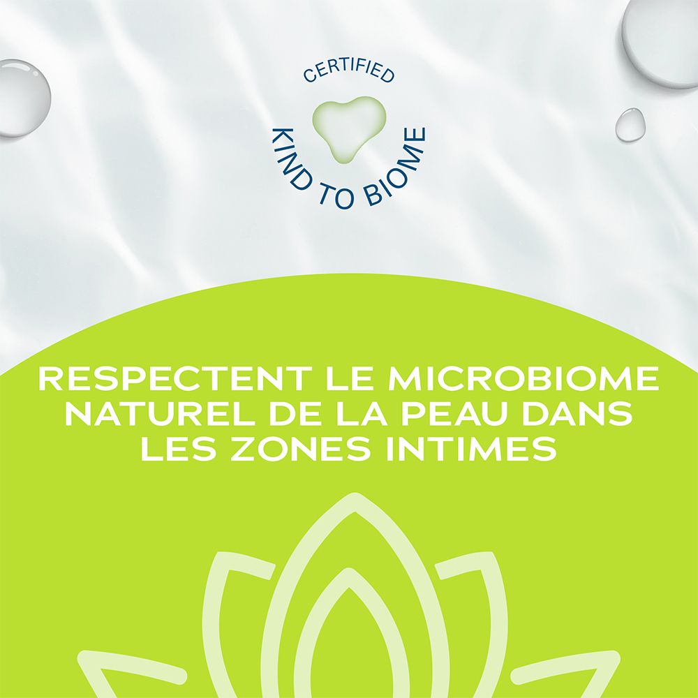 Lingettes intimes WaterWipes : respectent le microbiome naturel de la peau.