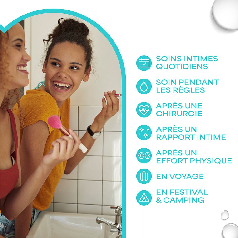 Lingettes WaterWipes pour soins intimes quotidiens, règles, post-opératoire.