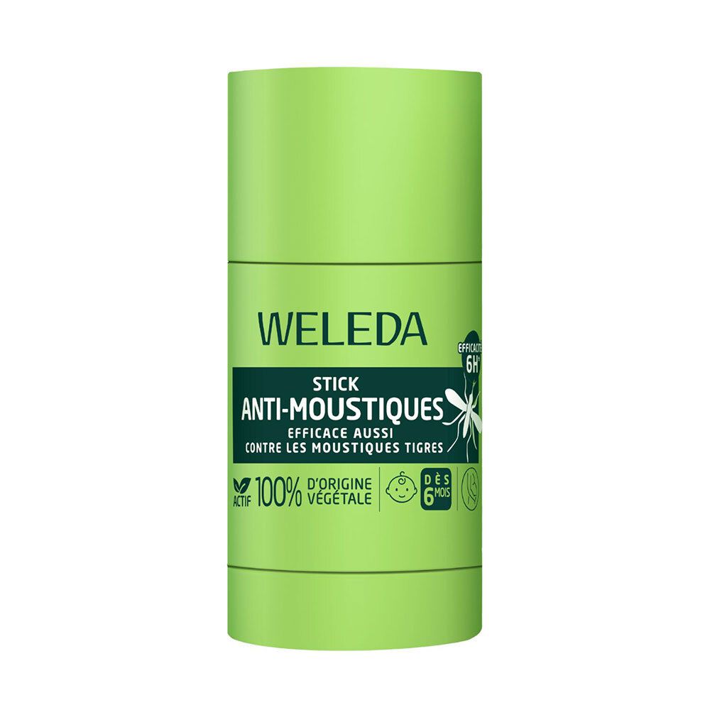 Weleda Stick anti-moustiques, actif 100% d'origine végétale, 18g.