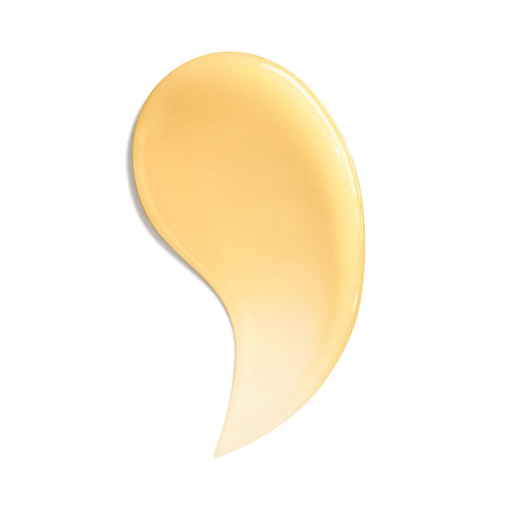 Goutte de sérum jaune doré avec des particules brillantes, Biotherm Aquasource+ Vitamin Glow Hydra-Bronze Drops.
