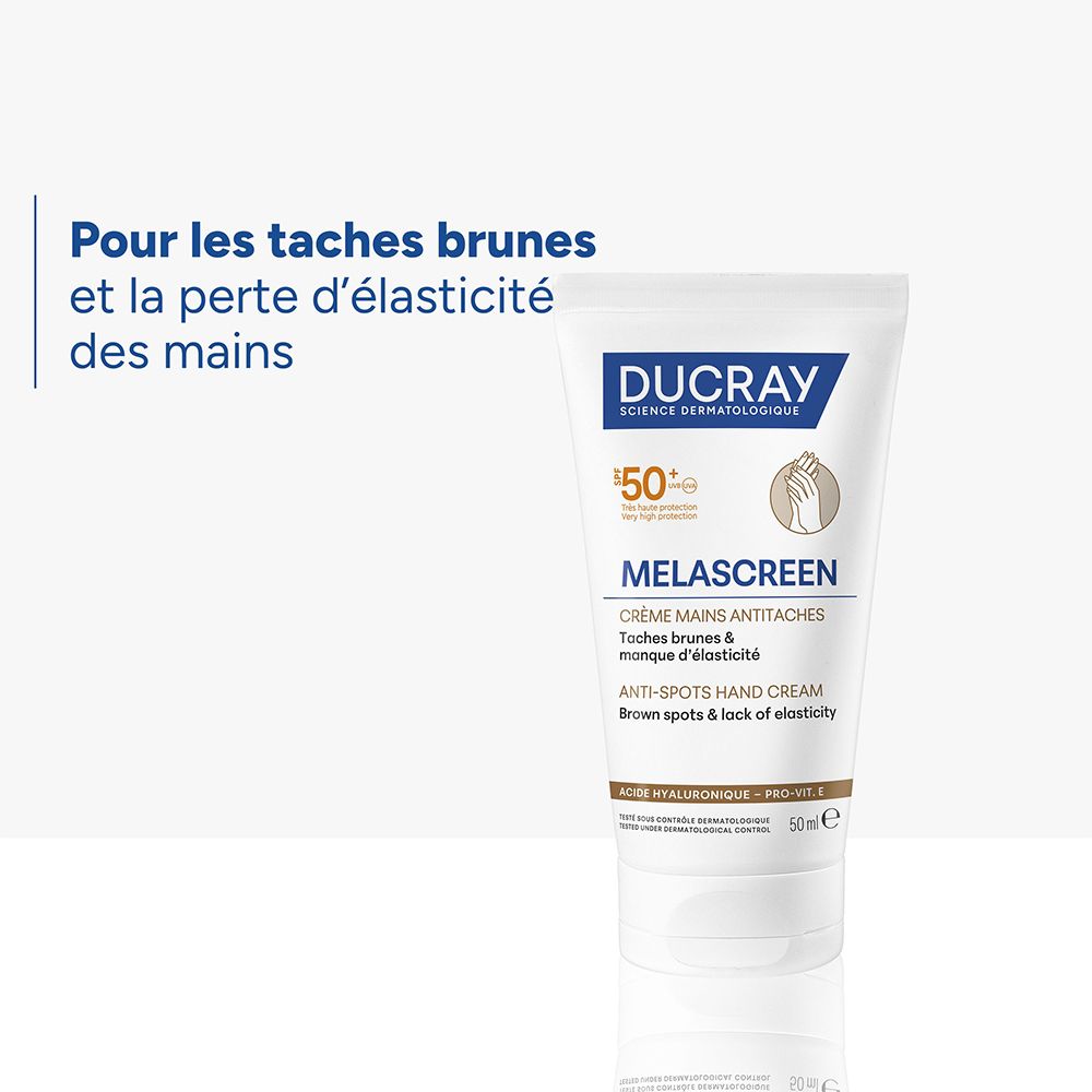 Ducray Melascreen Crème mains contre les taches brunes et la perte d'élasticité.