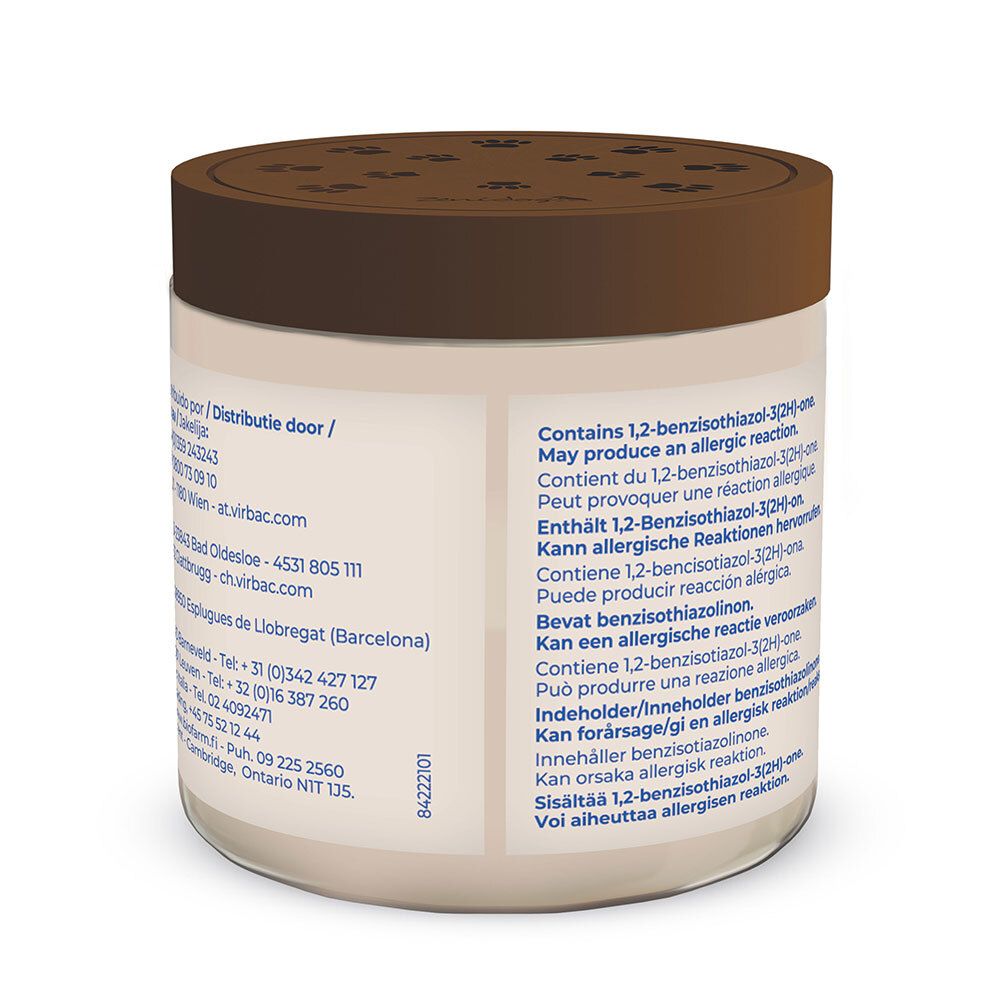 Côté du diffuseur Virbac Zenidog Gel avec avertissements.