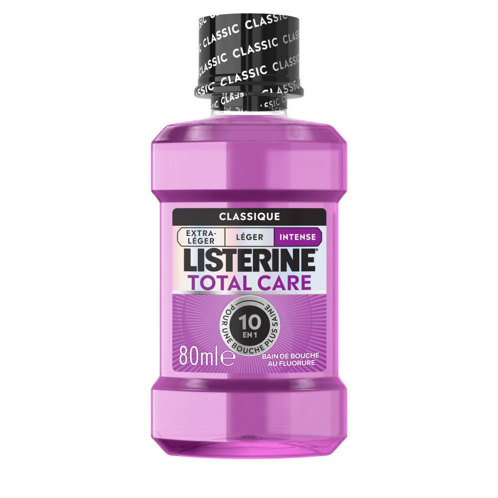 Bain de bouche Listerine Total Care, 80ml, violet.