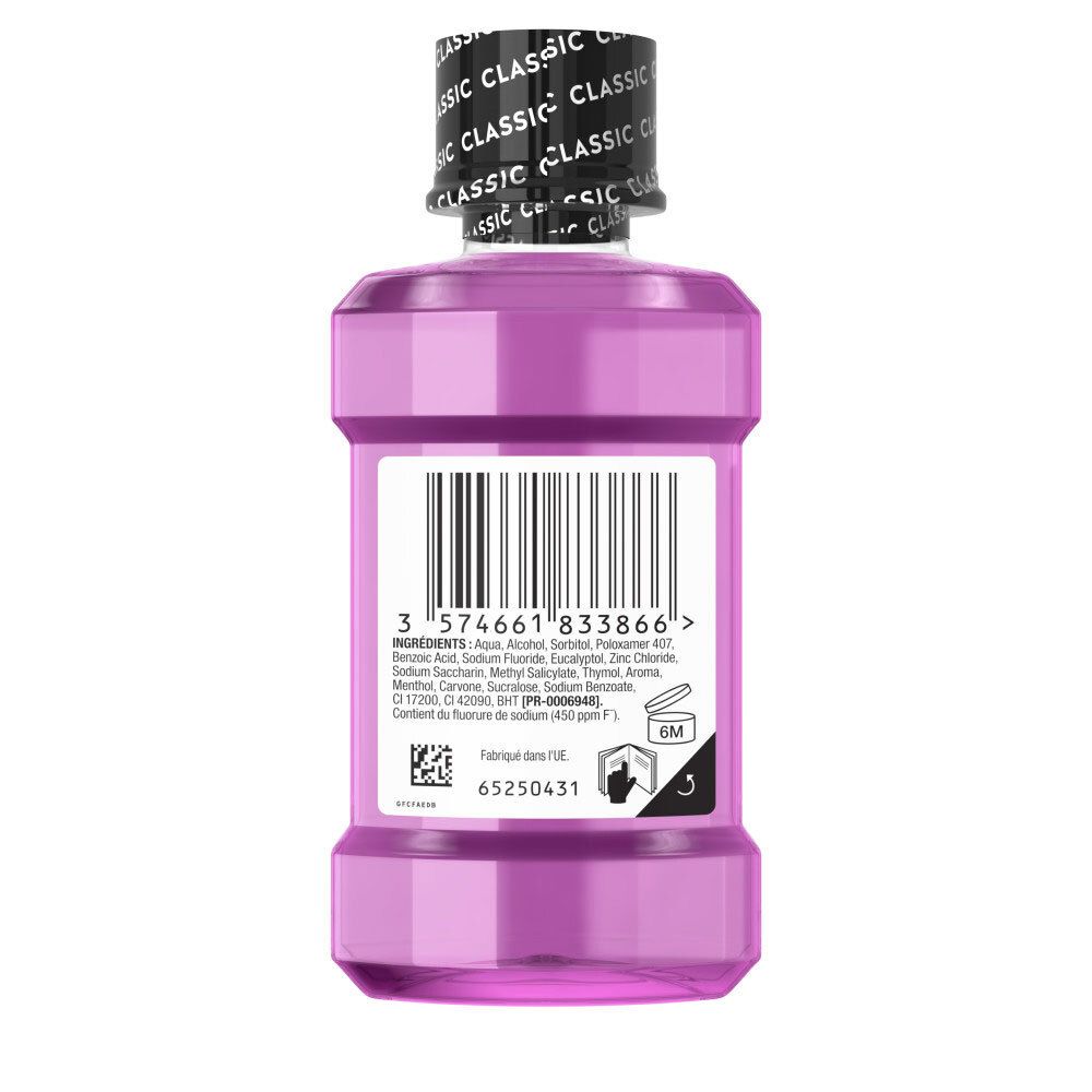 Arrière du bain de bouche Listerine Total Care, 80ml, violet.