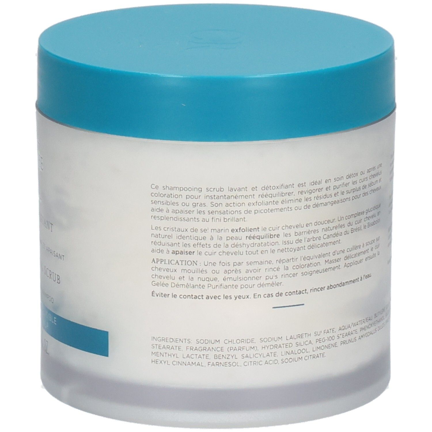 Christophe Robin Scrub Lavant Purifiant avec description détaillée du produit et ingrédients.