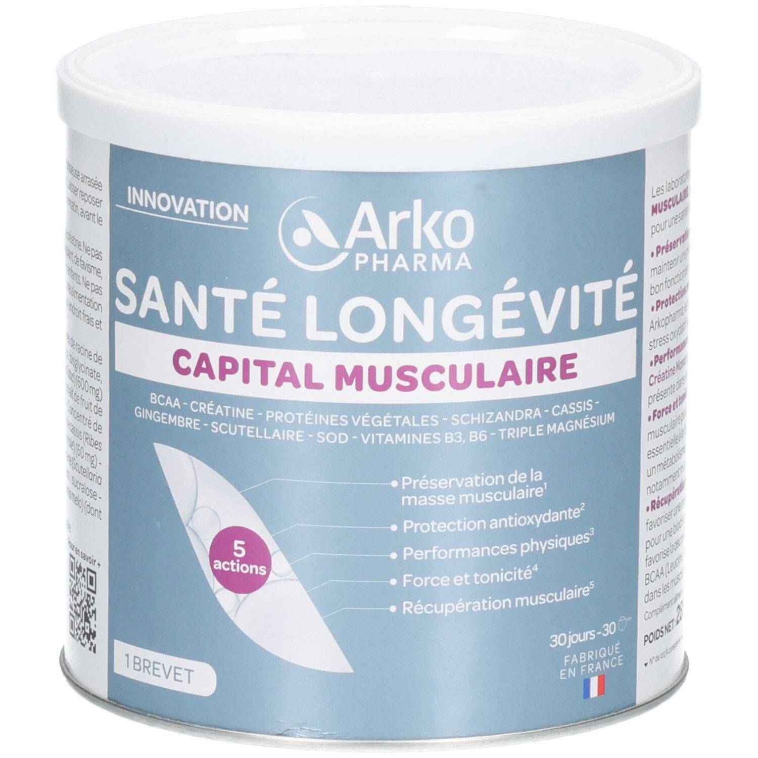 ArkoPharma Santé Longévité Capital Musculaire Boîte avec informations produit