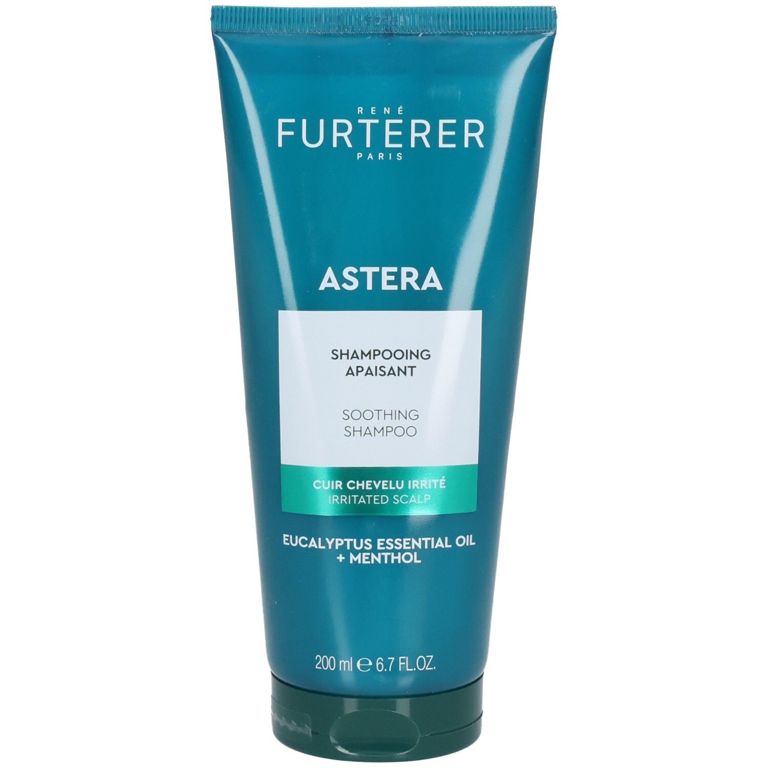 FURTERER ASTERA Shampoo Apaisant pour cuir chevelu irrité, à l'huile essentielle d'eucalyptus et menthol.