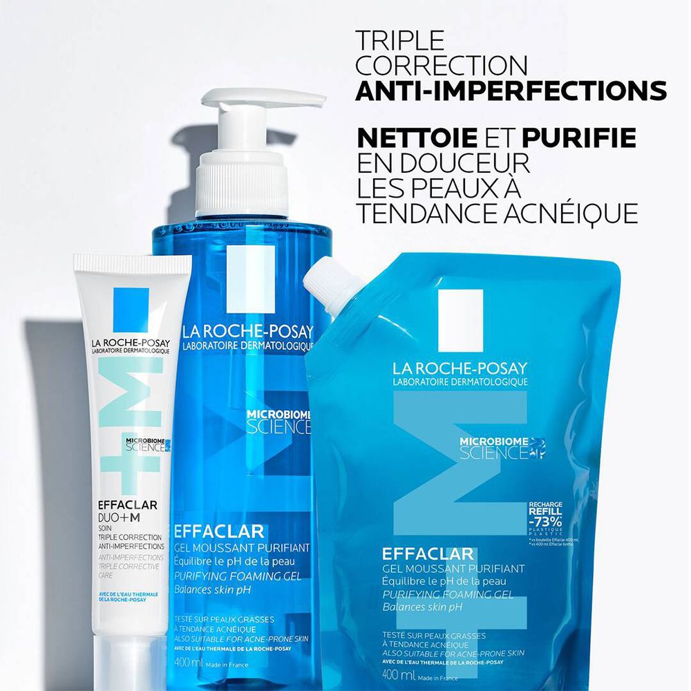 La Roche-Posay Effaclar : Gel nettoyant, recharge et tube Duo+ M.