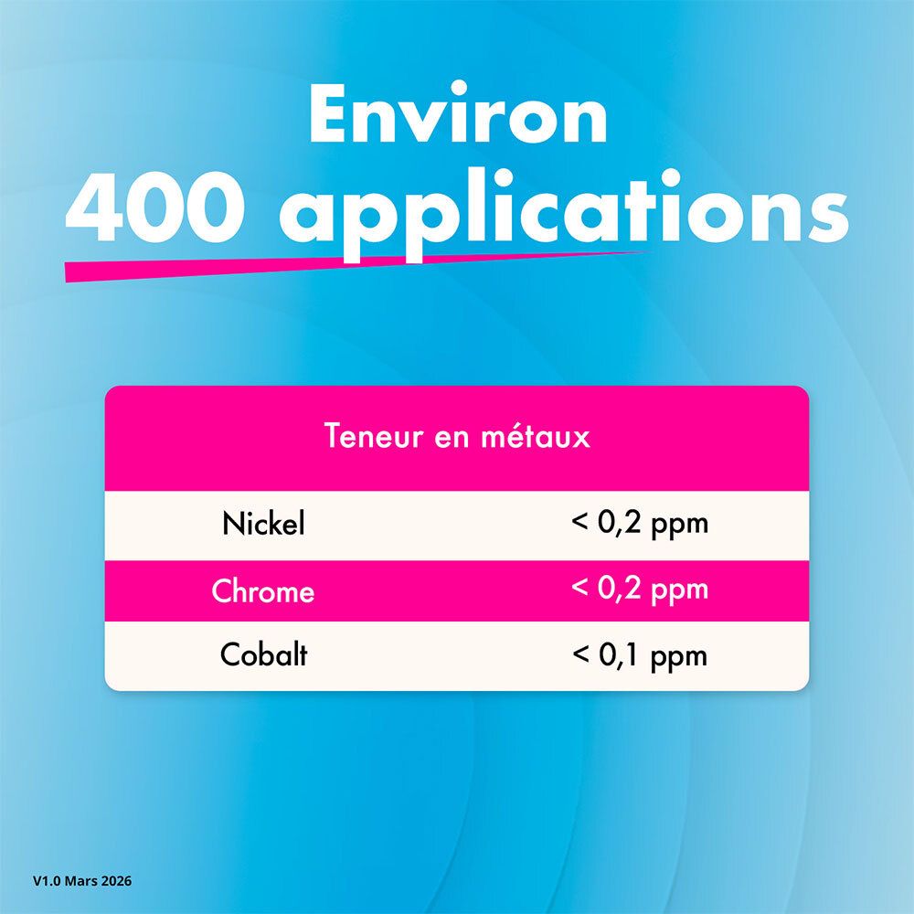 Informations sur la teneur en métaux du traitement EXCILOR mycose de l'ongle.