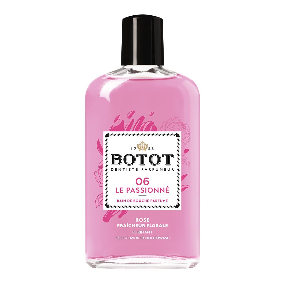 Bouteille BOTOT LE PASSIONNÉ 06 bain de bouche parfum rose, 250ml.