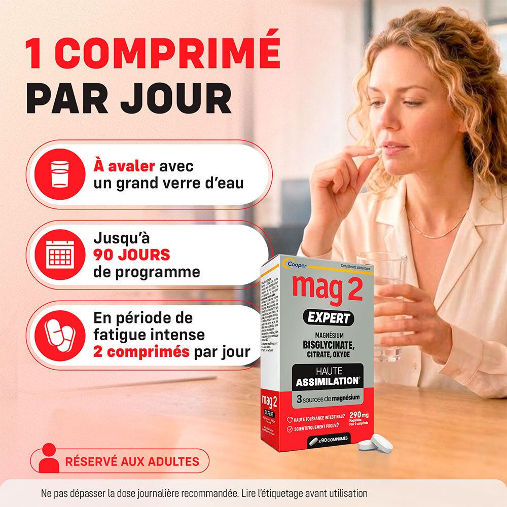 Conseil d'utilisation : 1 comprimé par jour avec de l'eau. 90 comprimés pour 90 jours. Réservé aux adultes.