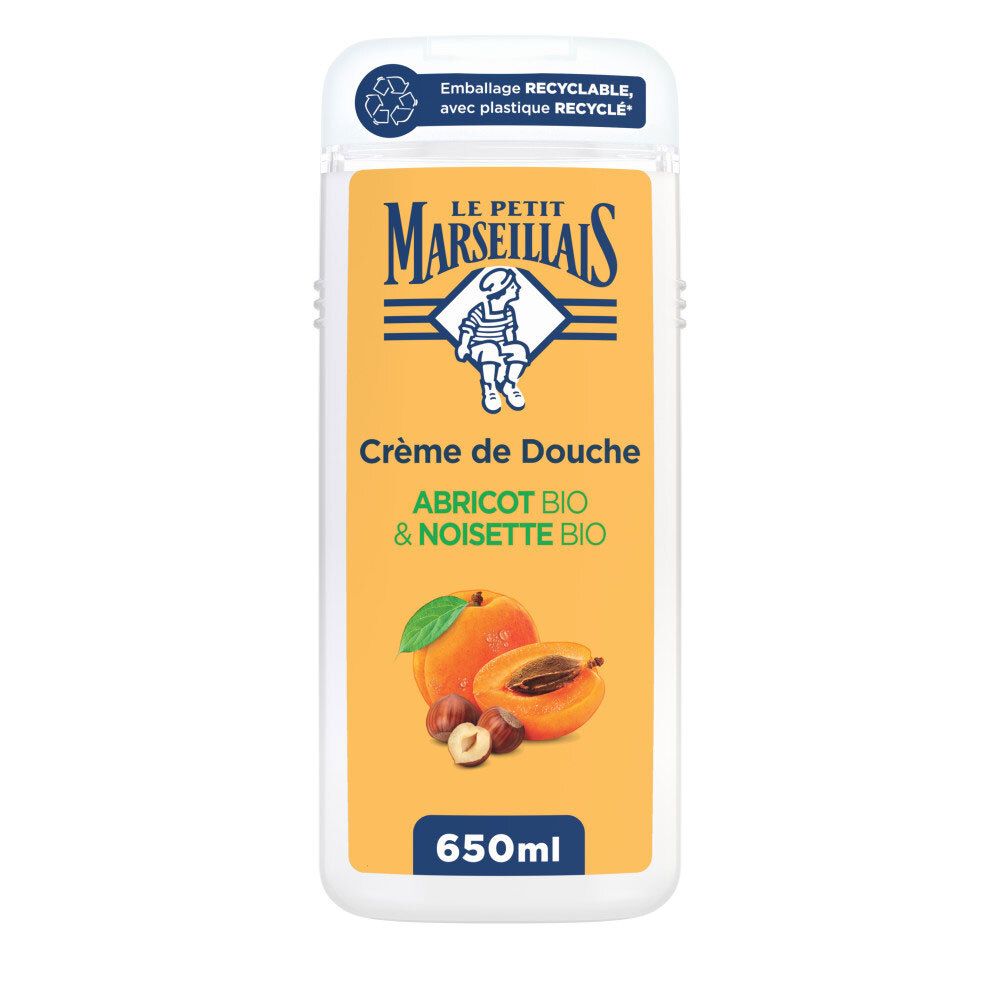 Le Petit Marseillais Crème de Douche Abricot Bio & Noisette Bio, 650ml.