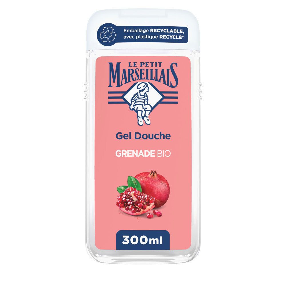 Gel douche Le Petit Marseillais Grenade Bio, 300ml.