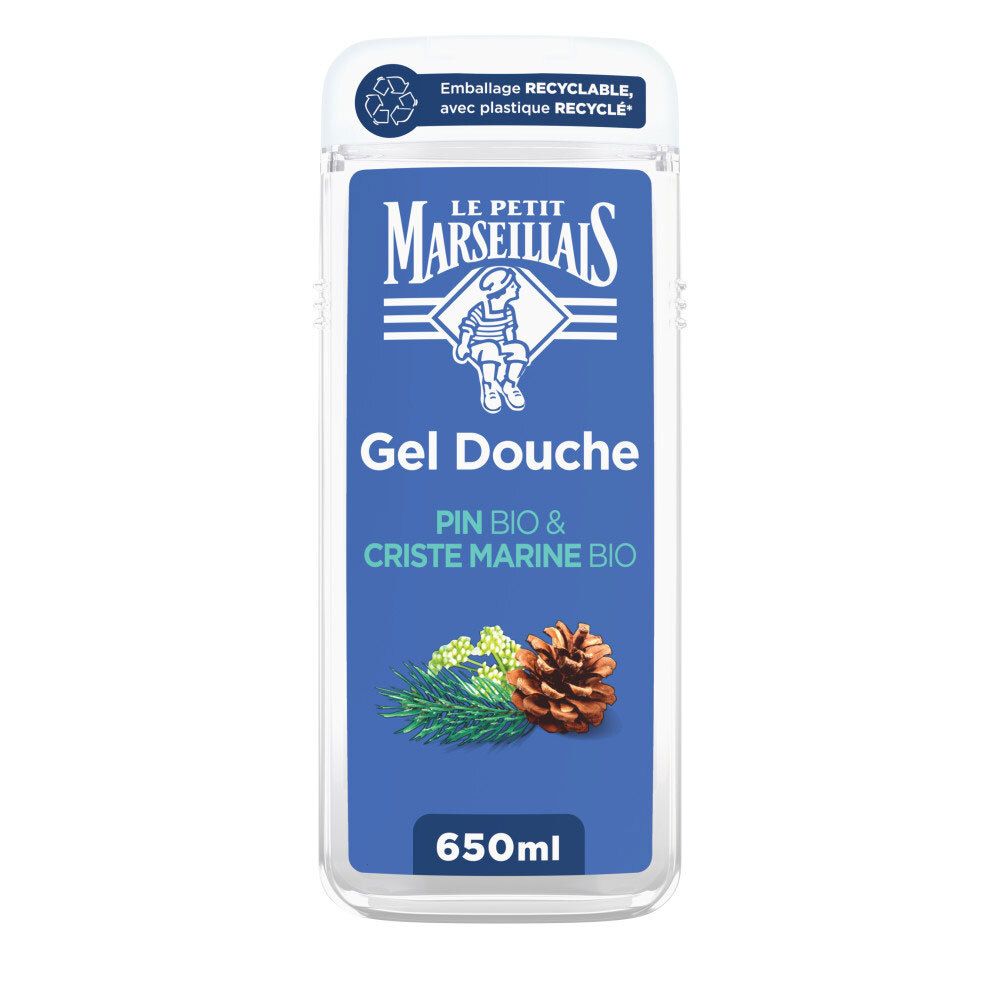 Gel douche Le Petit Marseillais Pin BIO & Criste Marine BIO, 650ml.