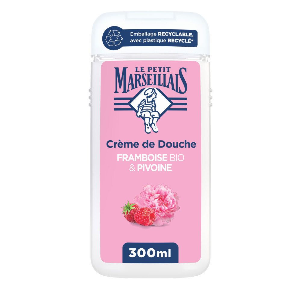 Crème de douche Le Petit Marseillais Framboise BIO & Pivoine, 300ml.