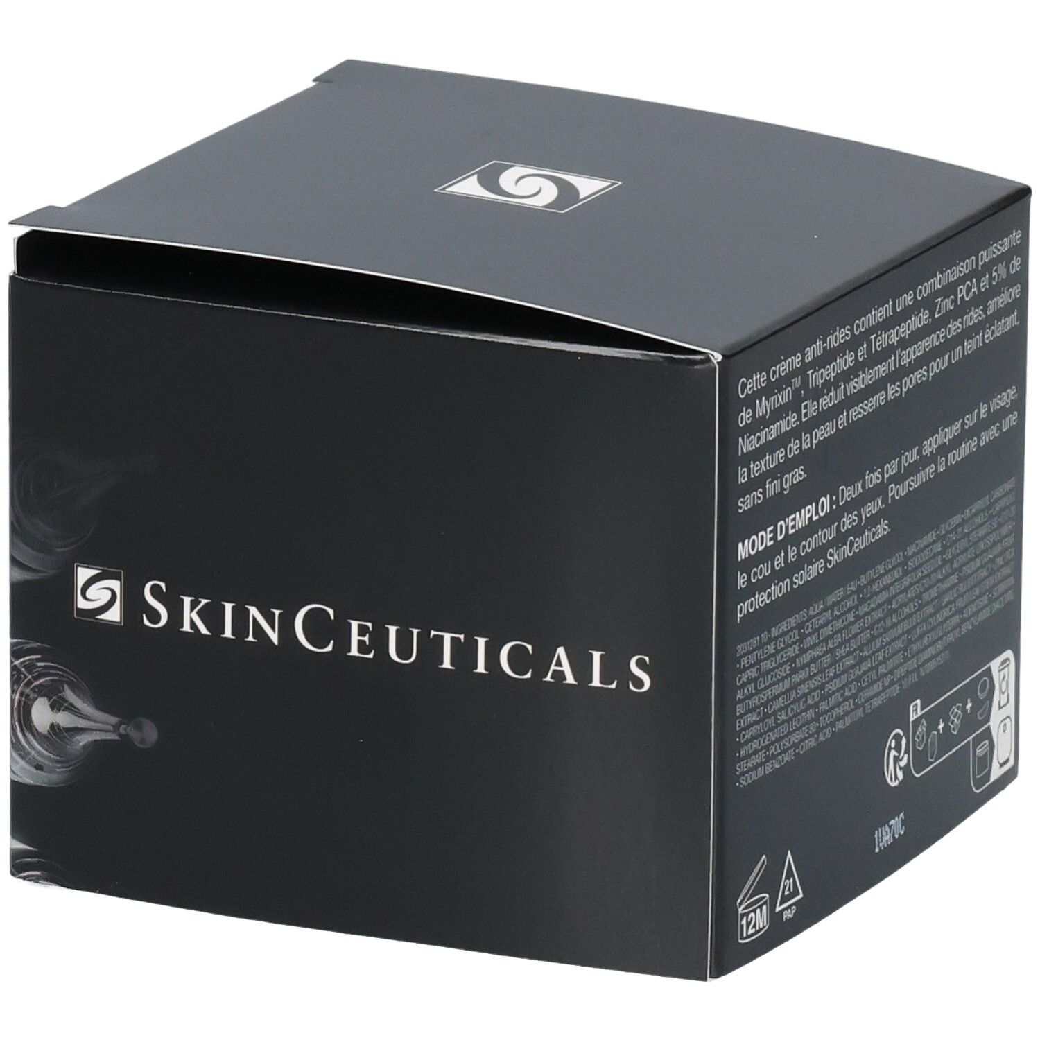 Emballage SkinCeuticals P-TIOX Crème avec logo et informations produit.