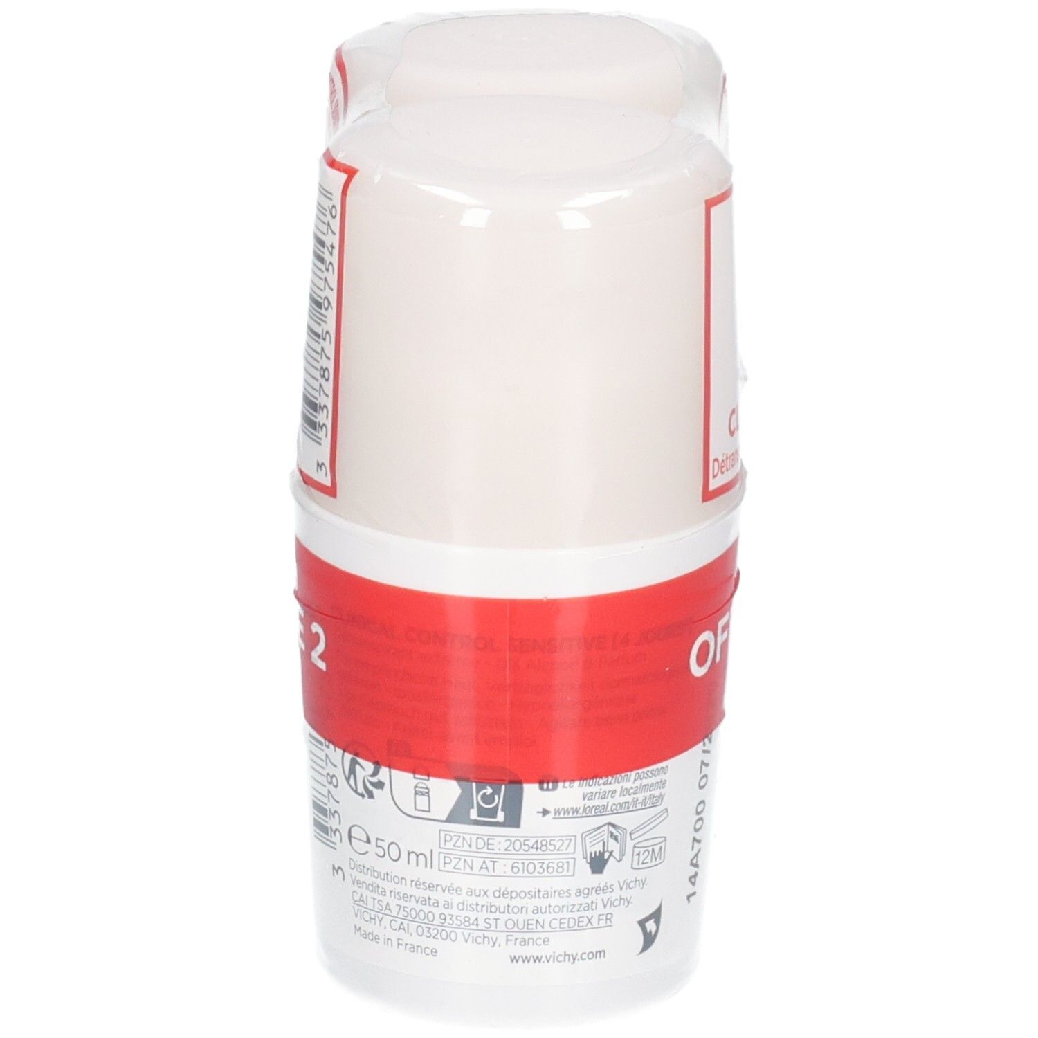 VICHY CLINICAL CONTROL SENSITIVE Détranspirant, flacon de 50ml.