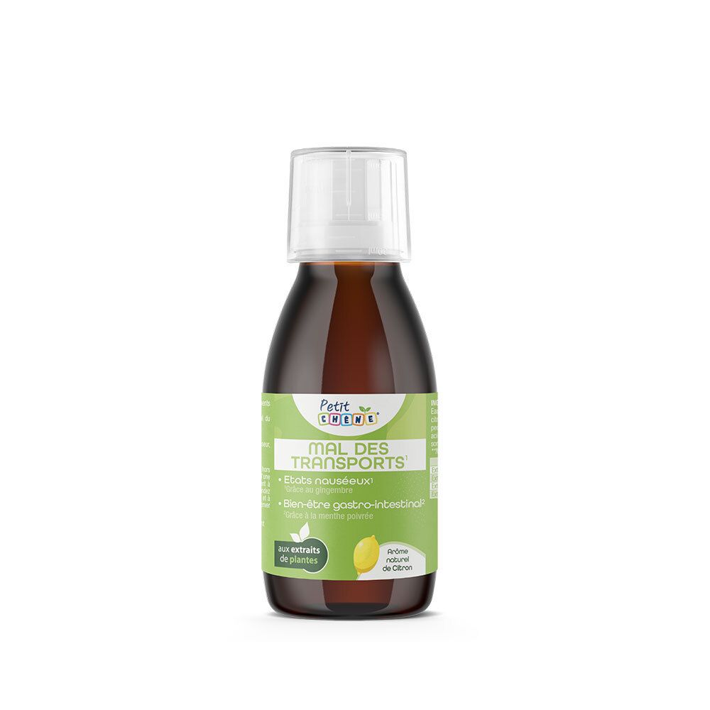 Petit Chêne Mal des Transports Spray bouteille avec motif citron. 25ml.
