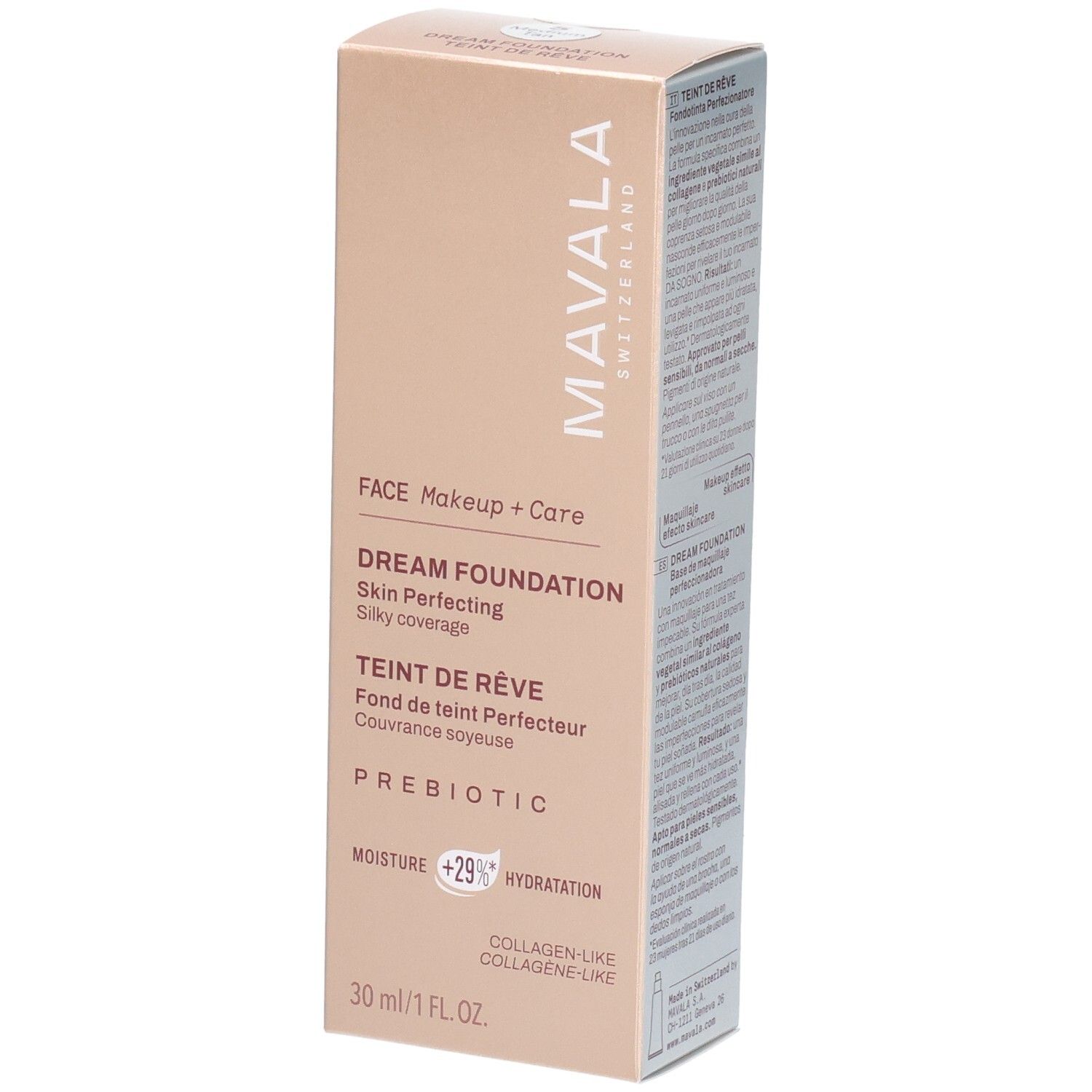 Mavala Teint de Rêve Foundation Carton, Medium Tan. 30 ml.