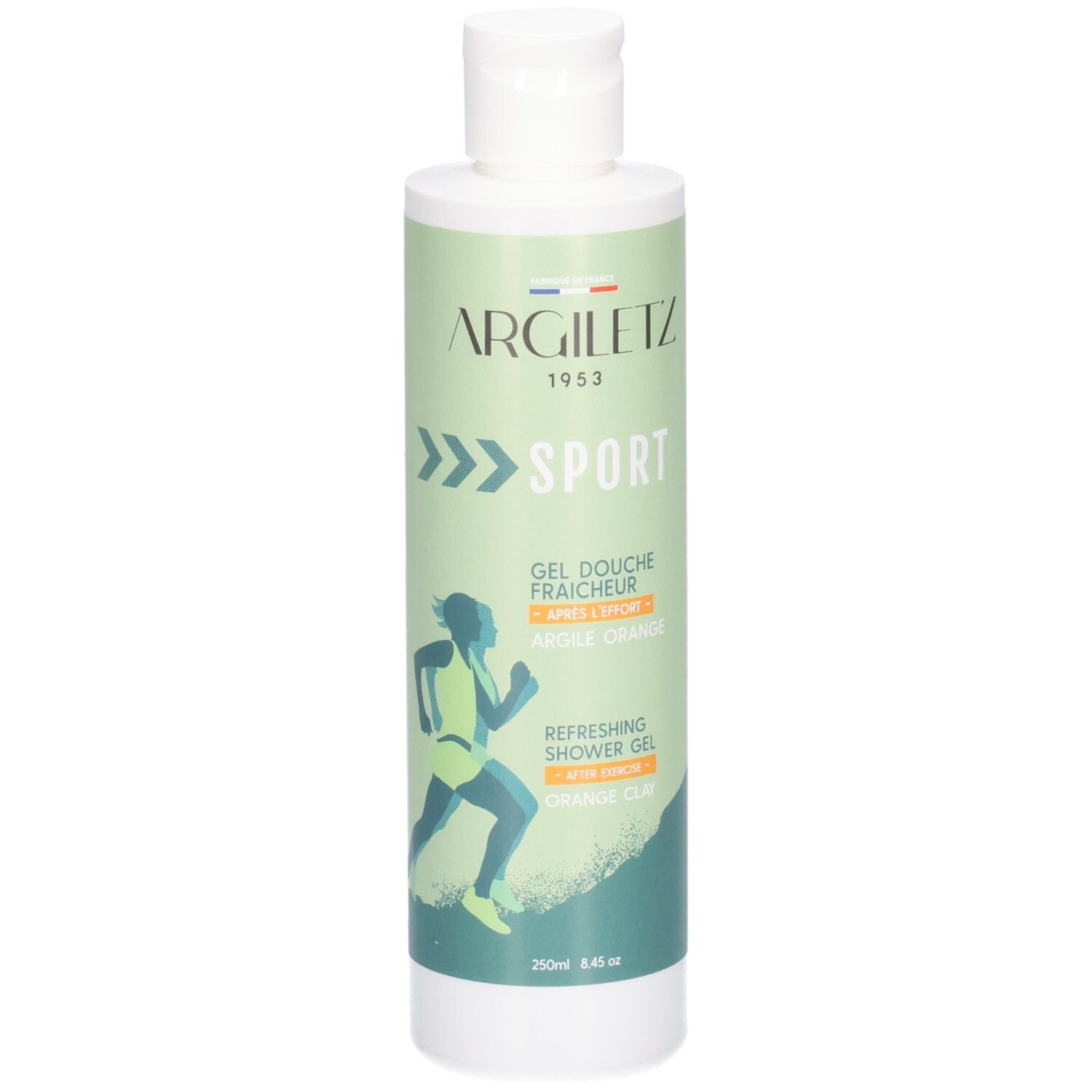 Gel douche Argiletz Sport, motif coureur, 250ml.