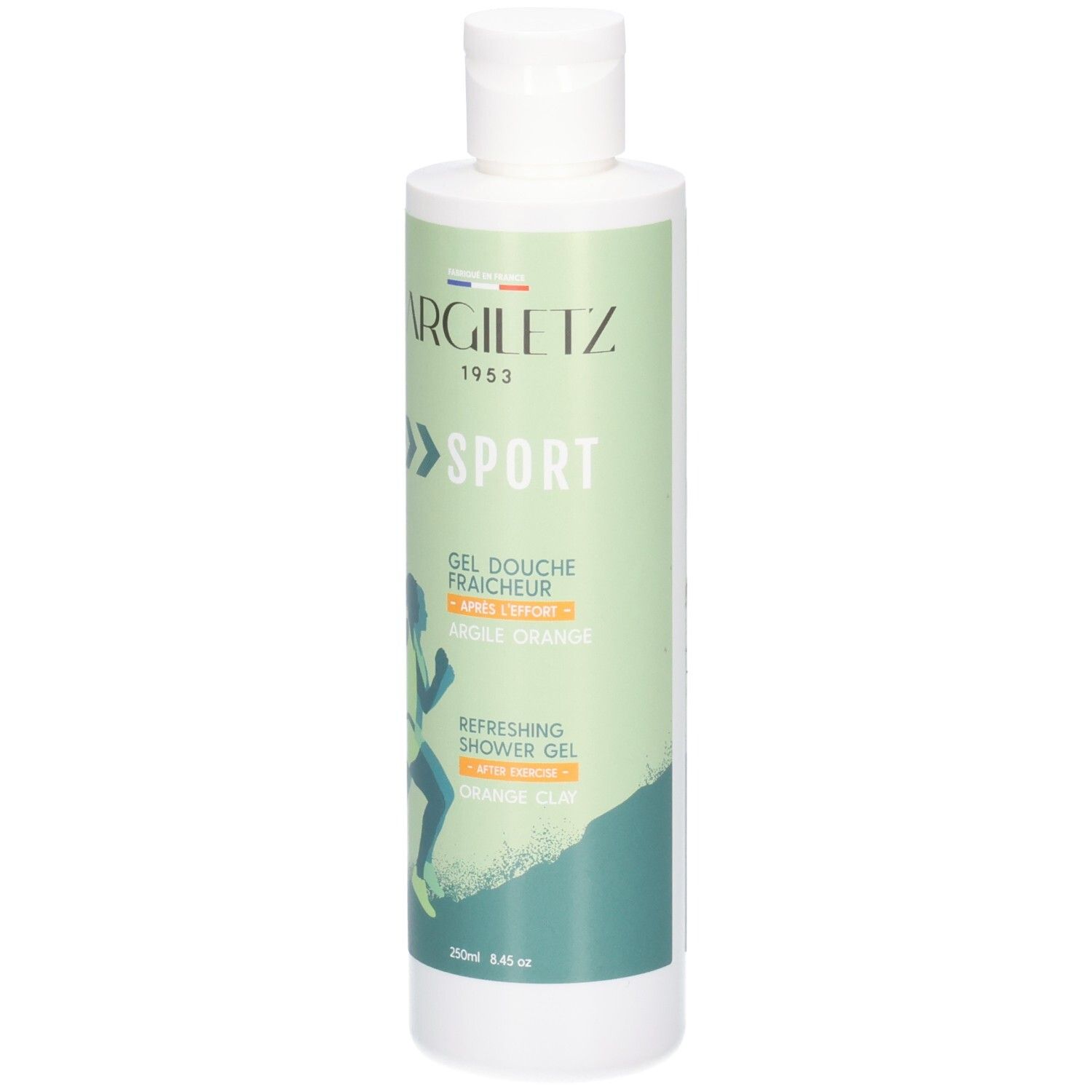 Gel douche Argiletz Sport, motif coureur, 250ml.