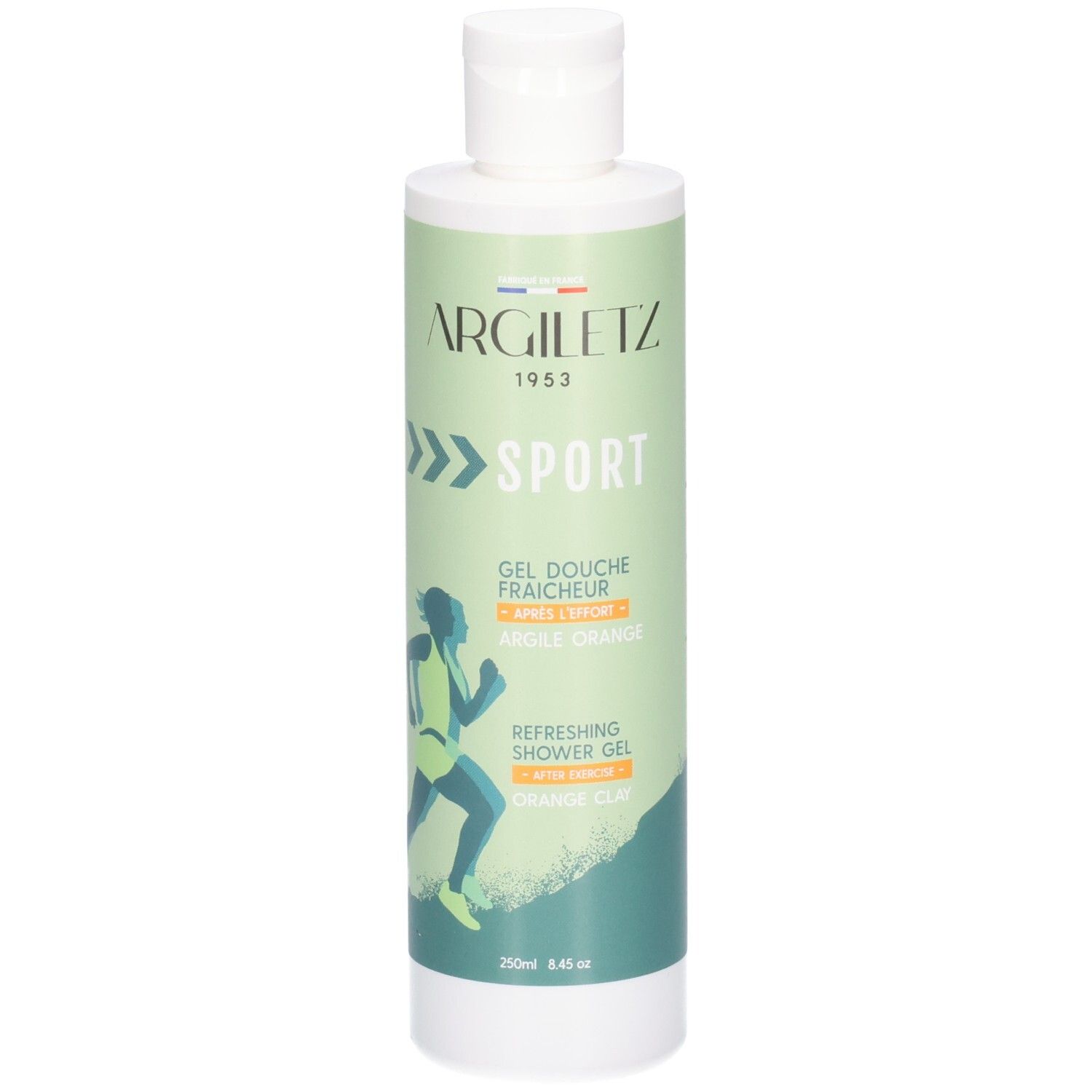 Gel douche Argiletz Sport, motif coureur, 250ml.