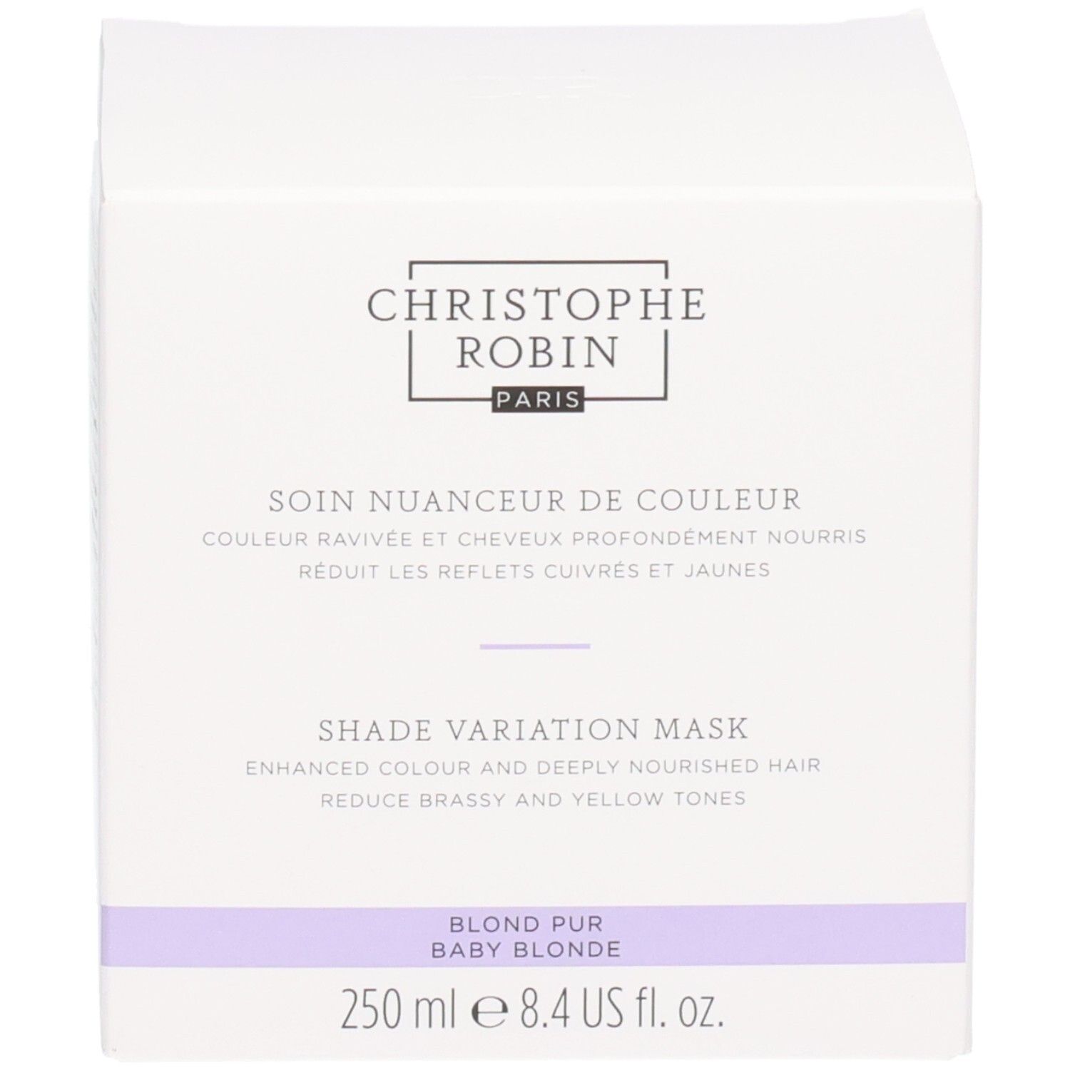 Emballage du Christophe Robin Soin Nuanceur de Couleur, 250 ml.