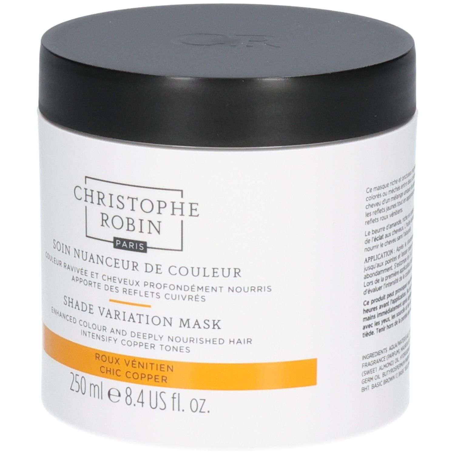 Christophe Robin Masque Nuanceur de Couleur, 250 ml, pour tons cuivrés.
