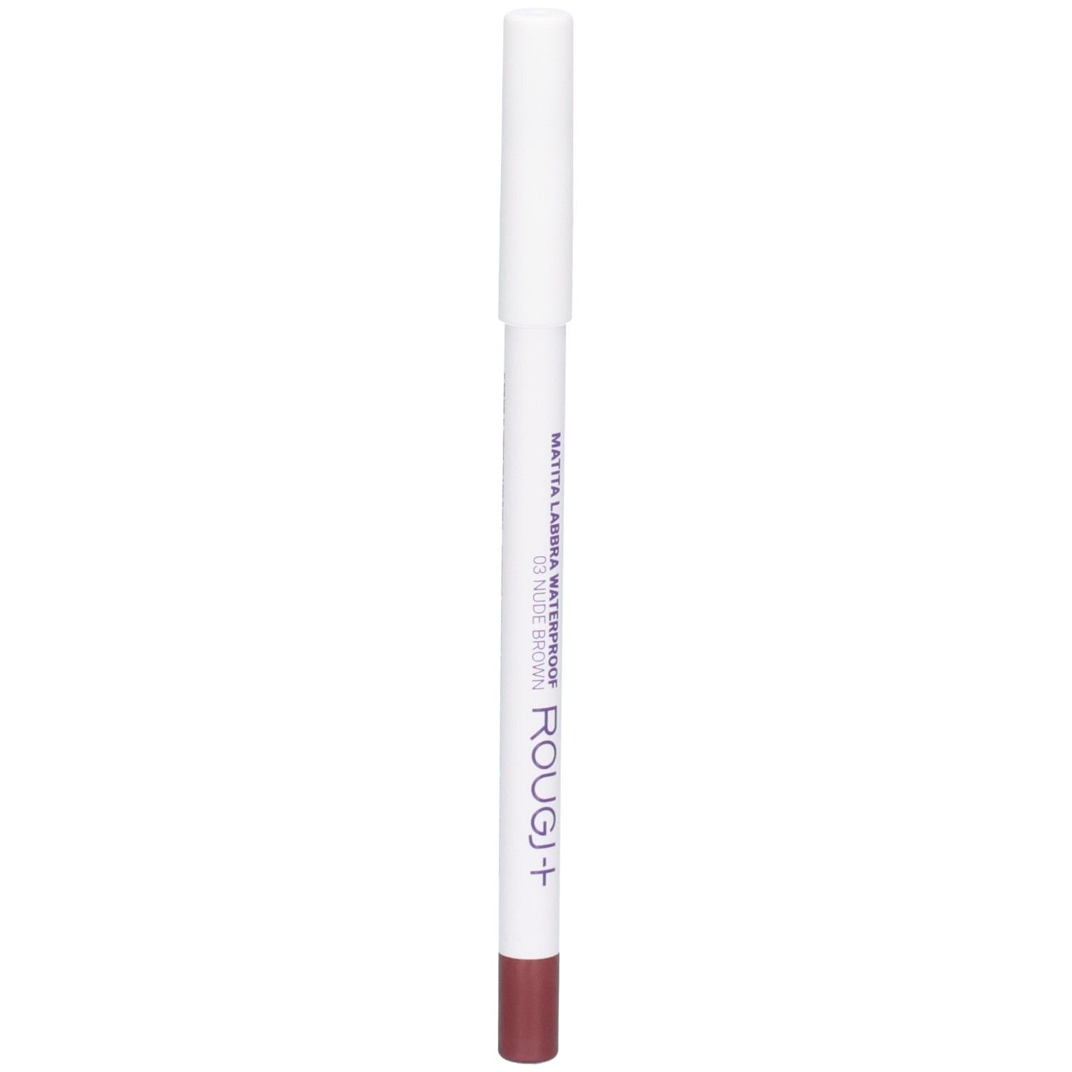 Crayon à lèvres ROUGJ+, waterproof, mat, teinte 03 Marron Nude.