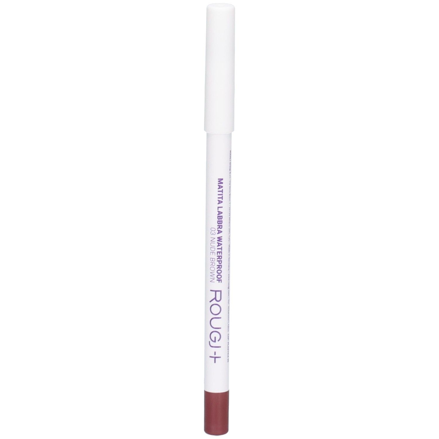 Crayon à lèvres ROUGJ+, waterproof, mat, teinte 03 Marron Nude.