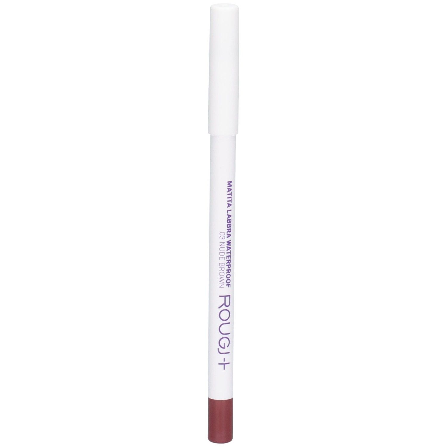 Crayon à lèvres ROUGJ+, waterproof, mat, teinte 03 Marron Nude.