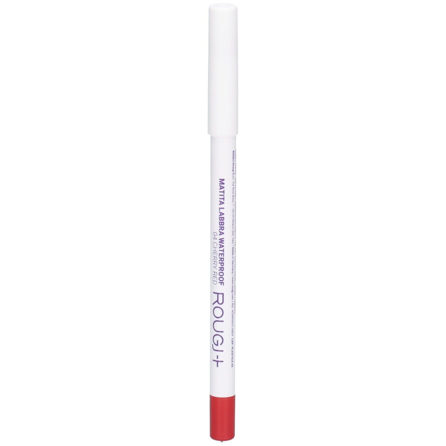 Crayon à lèvres ROUGJ+, waterproof, mat, couleur 04 Rouge Cerise.