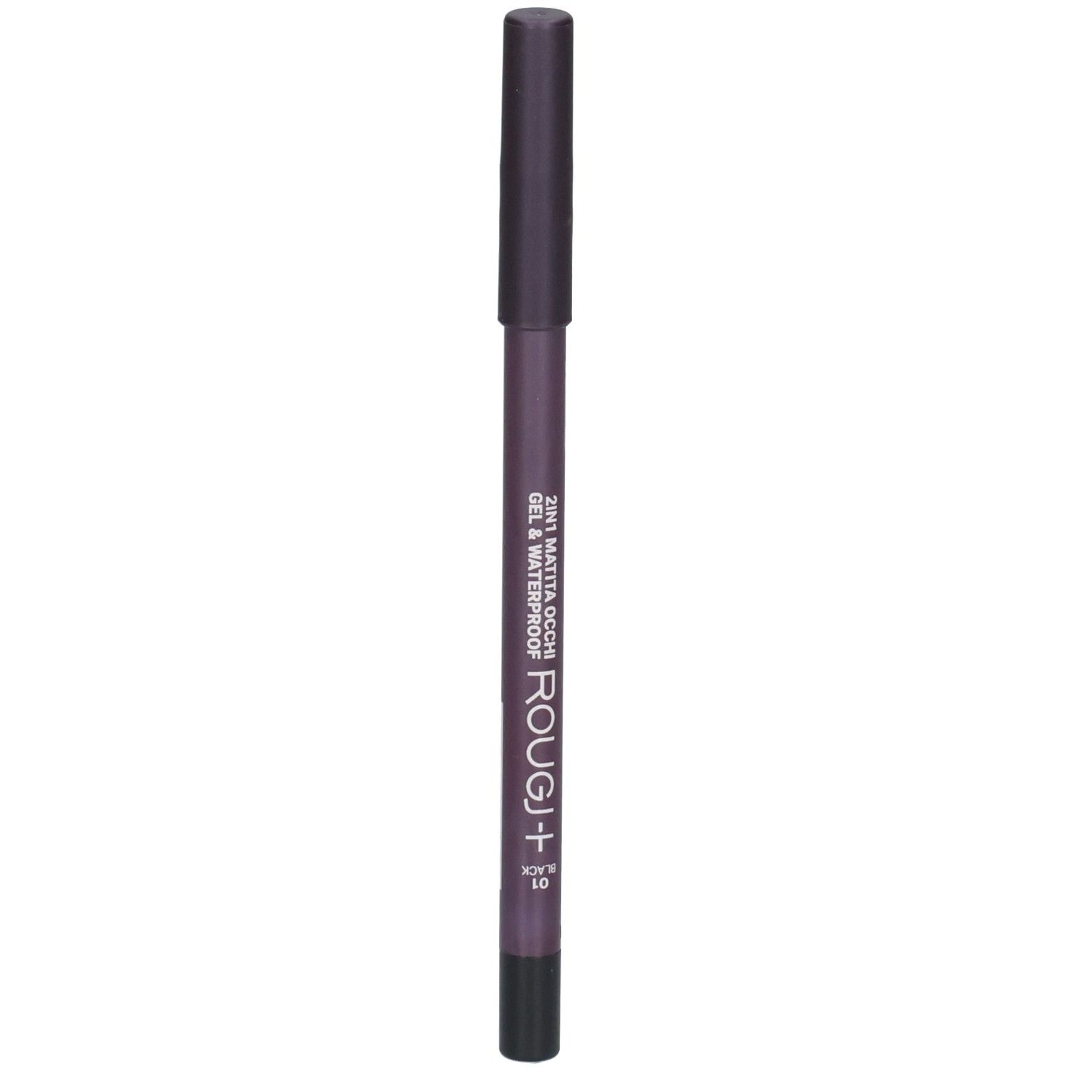 Crayon pour les yeux ROUGJ+ 2en1, noir. Gel & Waterproof.