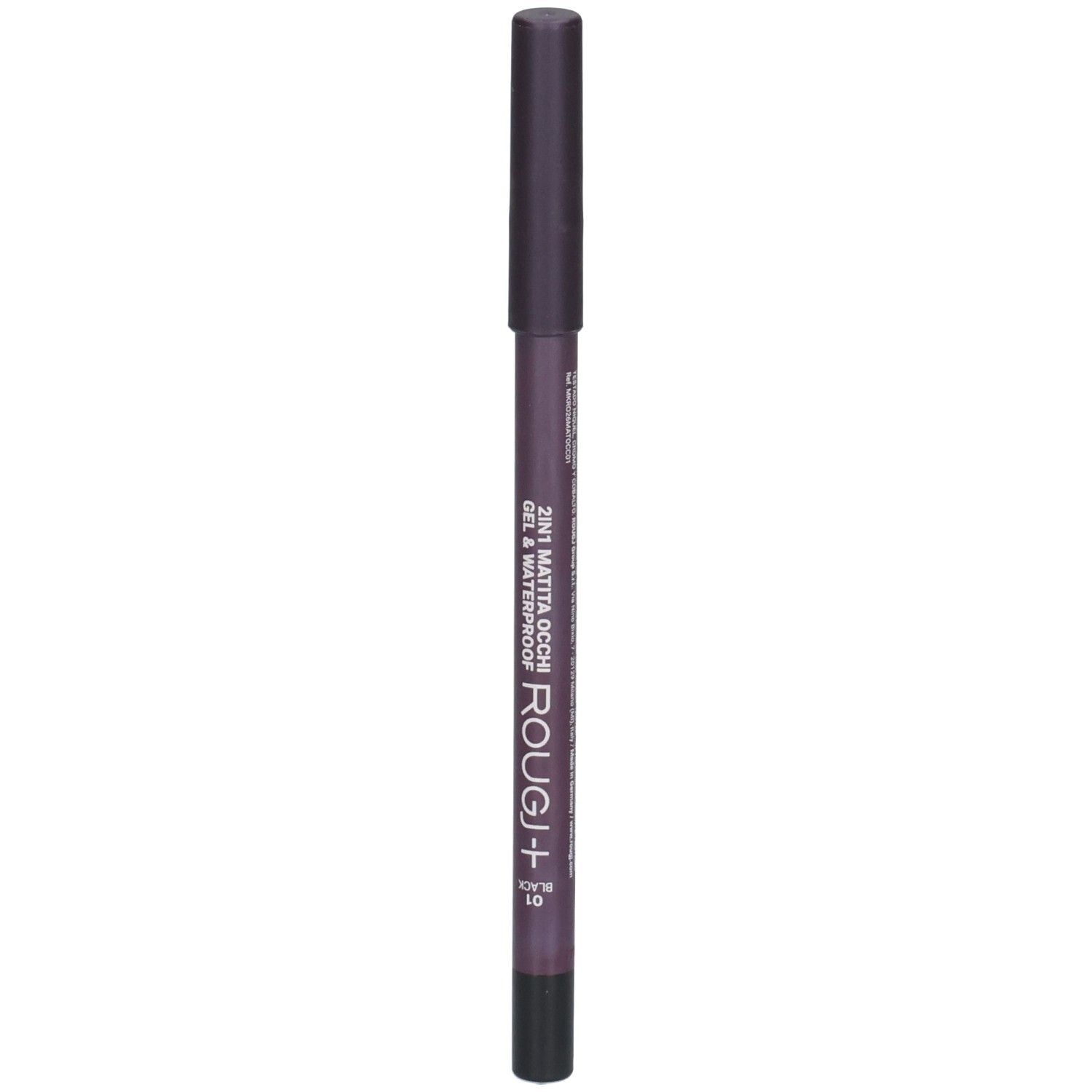 Crayon pour les yeux ROUGJ+ 2en1, noir. Gel & Waterproof.