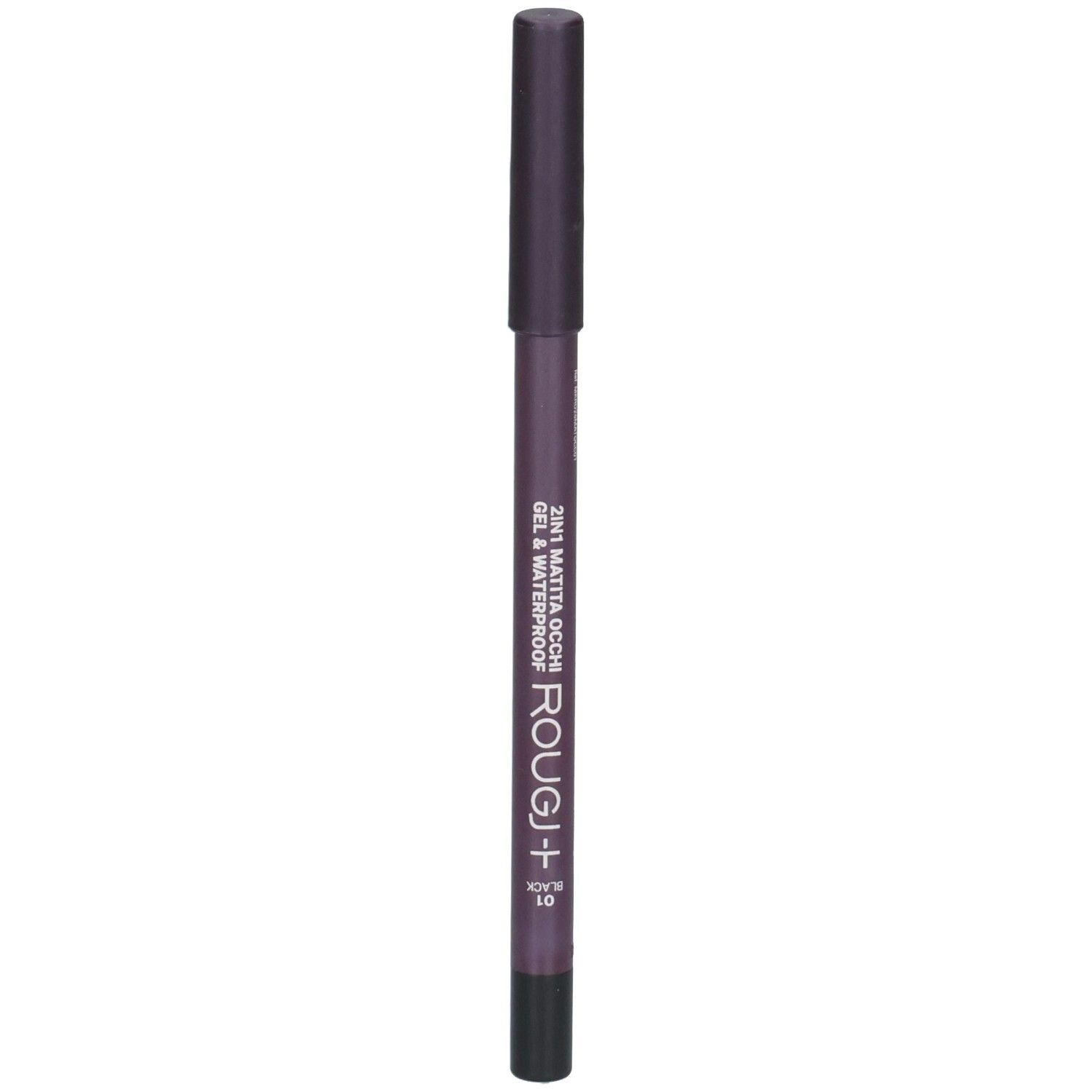 Crayon pour les yeux ROUGJ+ 2en1, noir. Gel & Waterproof.