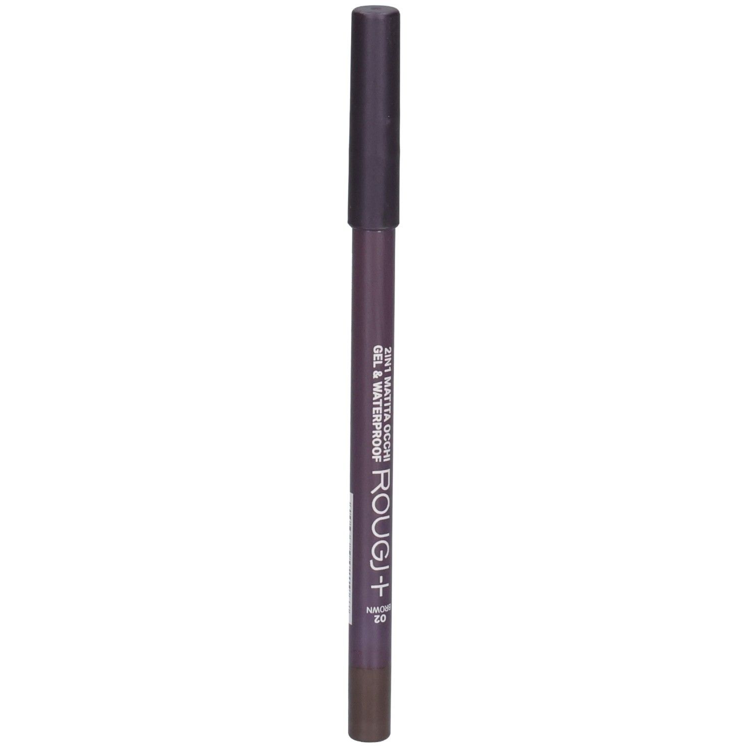 Crayon pour les yeux ROUGJ+ 2en1 Gel & Waterproof, teinte 02 Brun.