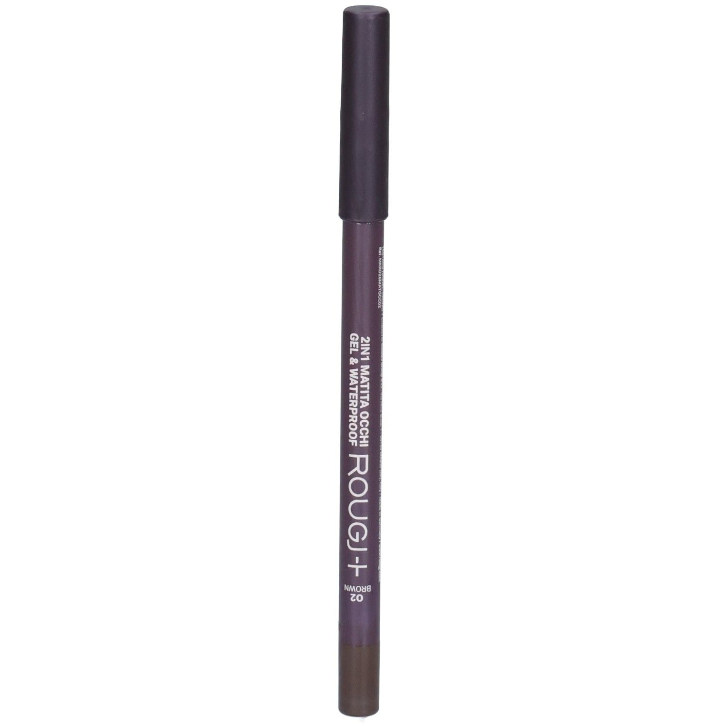Crayon pour les yeux ROUGJ+ 2en1 Gel & Waterproof, teinte 02 Brun.