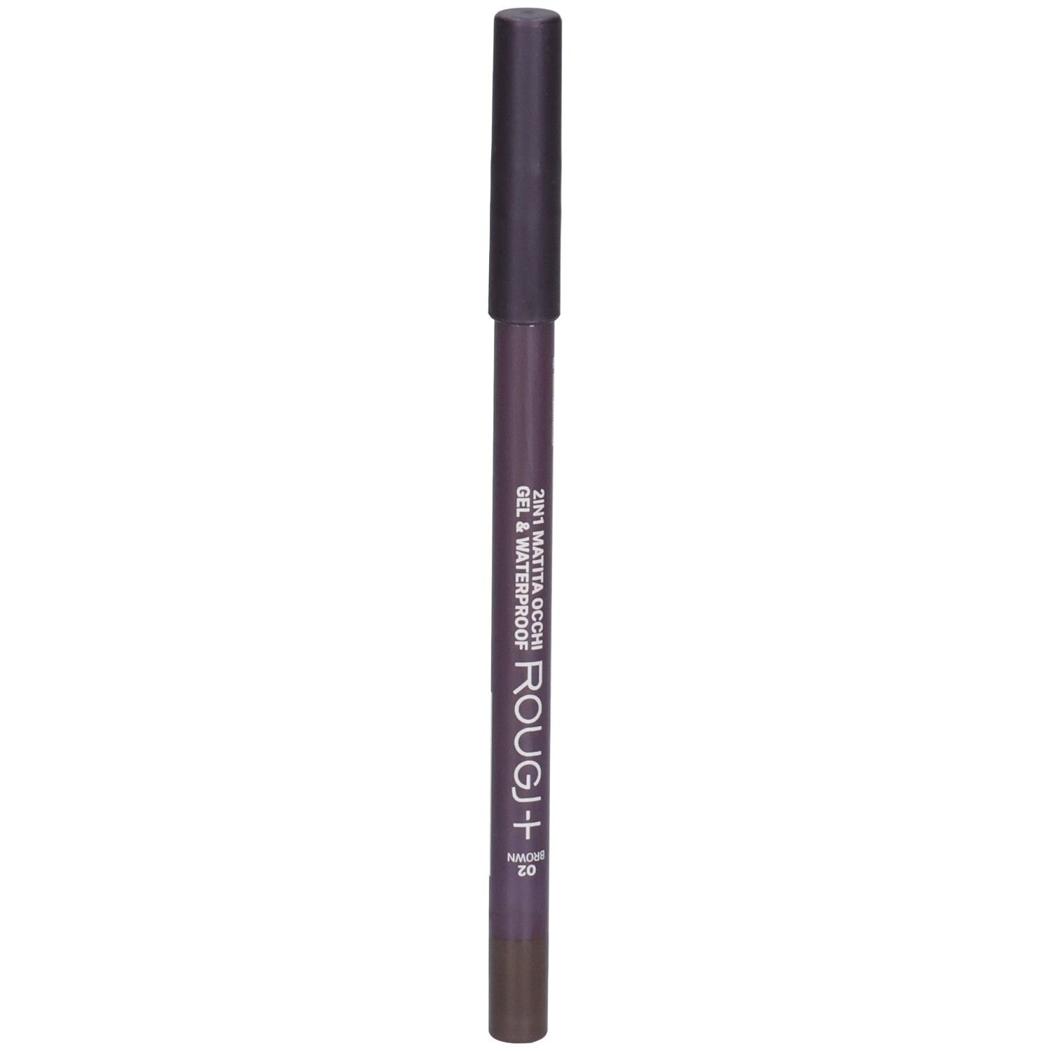 Crayon pour les yeux ROUGJ+ 2en1 Gel & Waterproof, teinte 02 Brun.