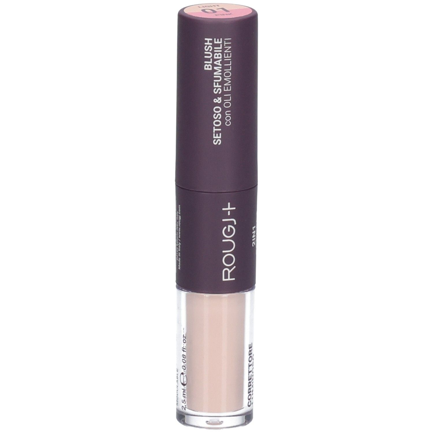 Correcteur et blush Rougj+ 2-en-1 en un seul stylo. Teint clair.